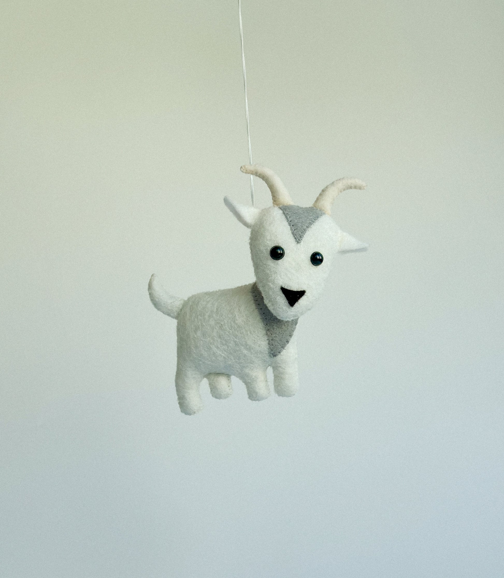 Handcrafted Felt Goat Ornament