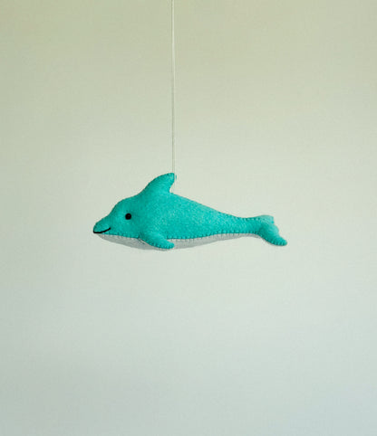 Handcrafted Felt Dolphin Ornament