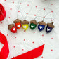 Valentines acorns ornaments | Hand Painted acorns Set of 6