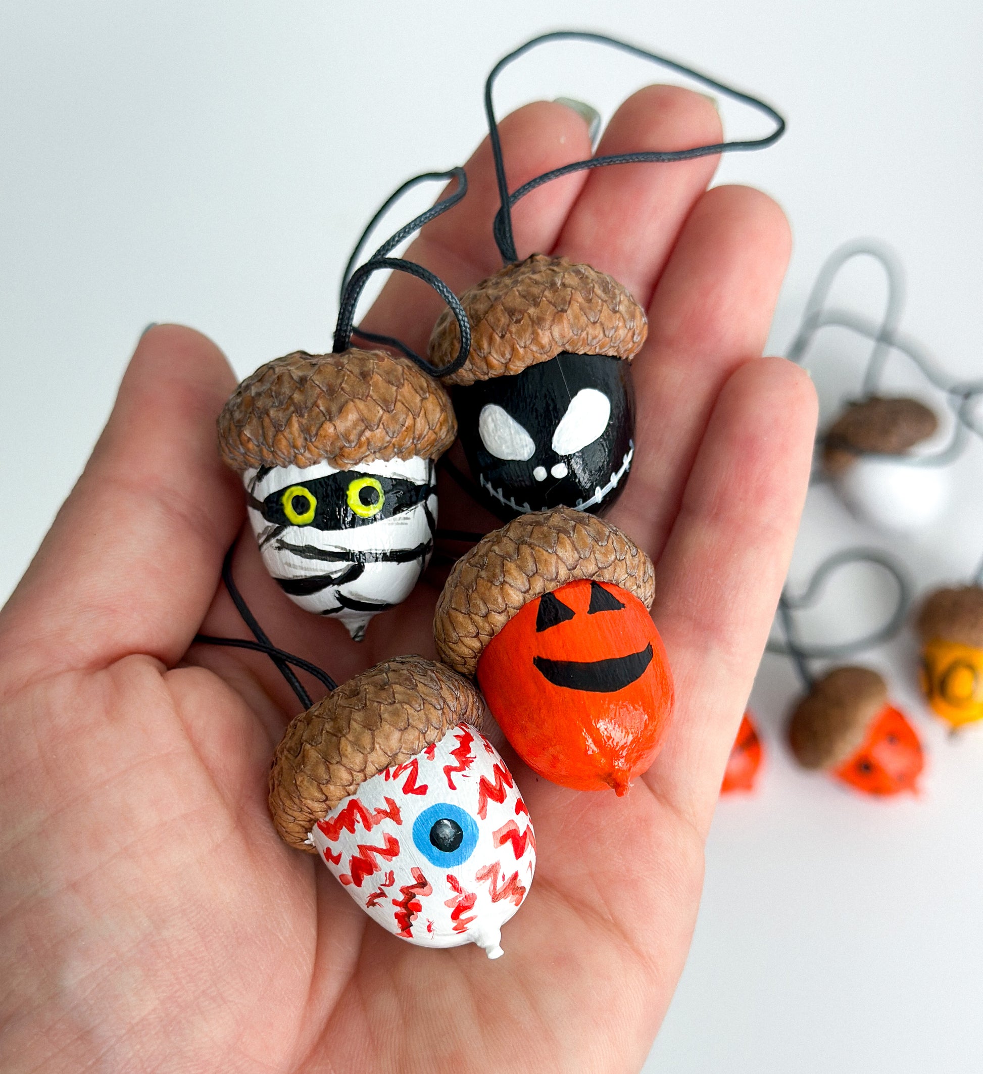 Halloween Acorn Ornaments