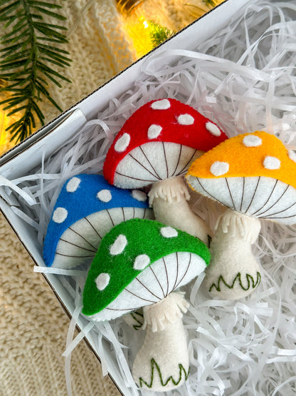 Christmas mushrooms ornaments