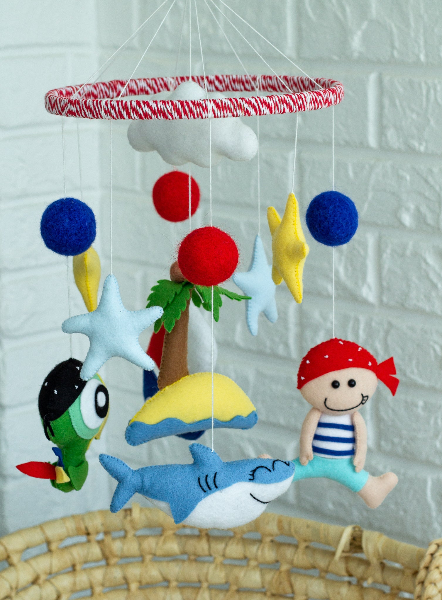 Baby mobile Pirate adventures, Newborn baby gift