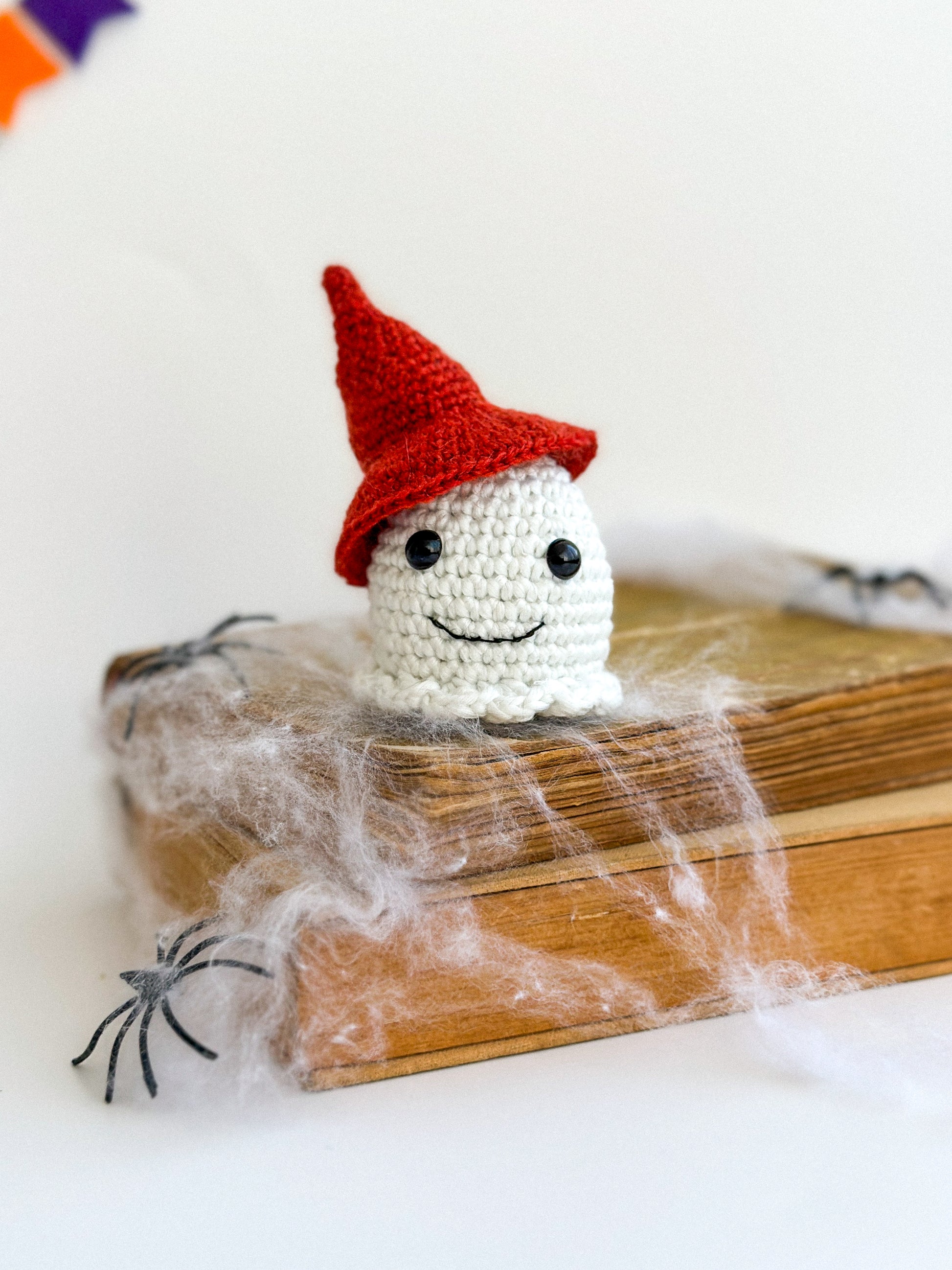 Spooky car mirror decoration – handmade ghost
