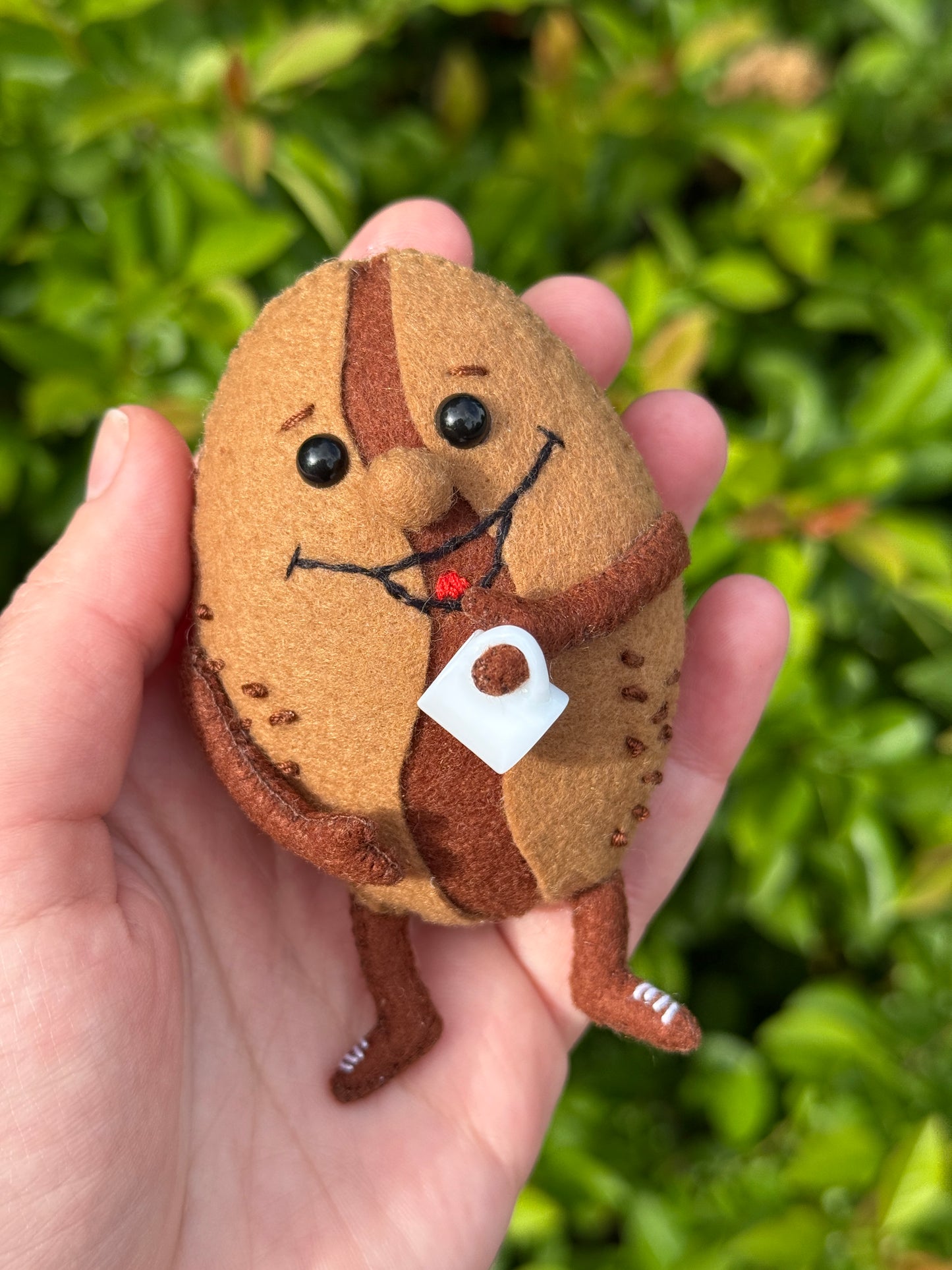 Miniature felt coffee toy for coffee lovers and baristas