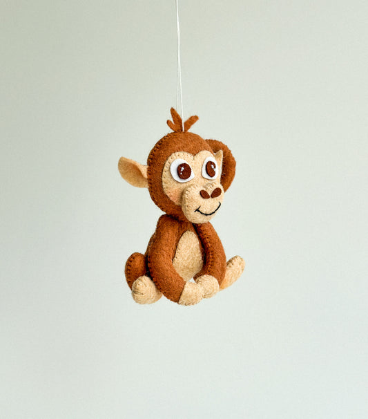 Felt Monkey Ornament