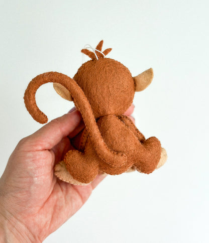 Felt Monkey Ornament