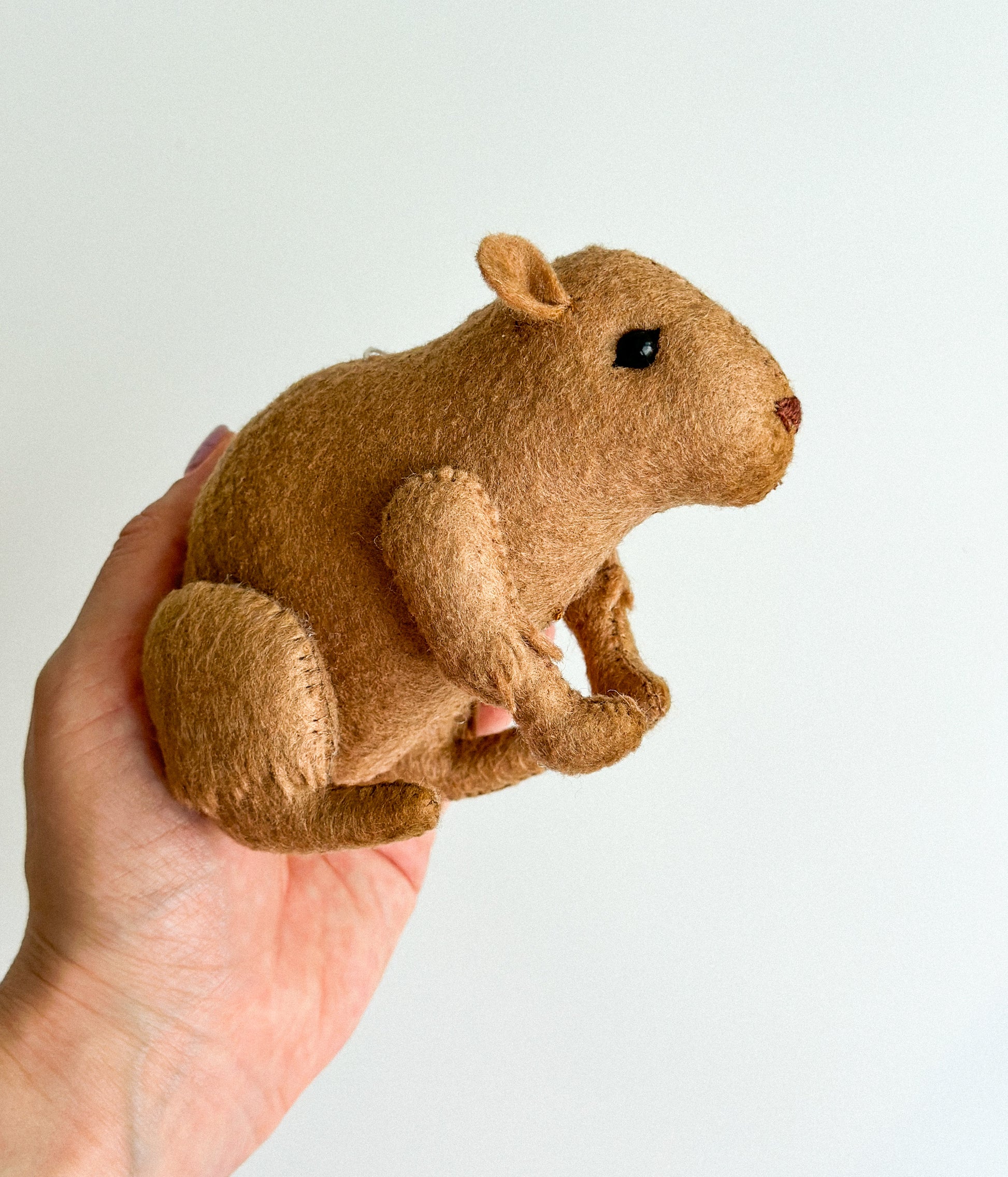 Handcrafted Felt Capybara Ornament