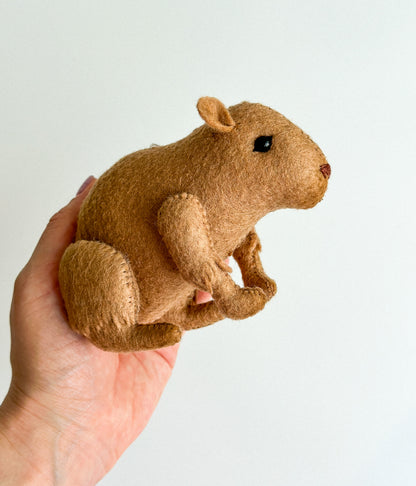 Felt Capybara Ornament 