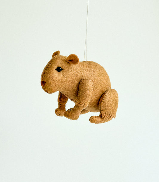 Felt Capybara Ornament 