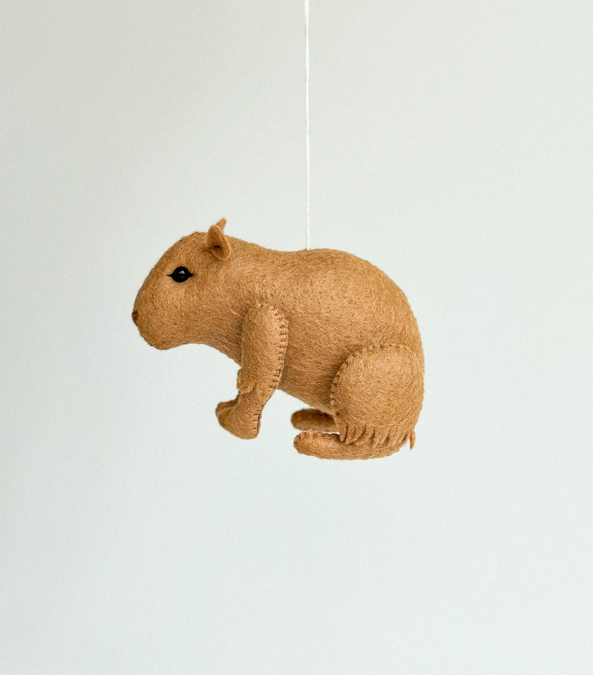 Handcrafted Felt Capybara Ornament