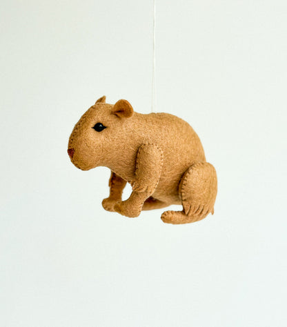 Felt Capybara Ornament