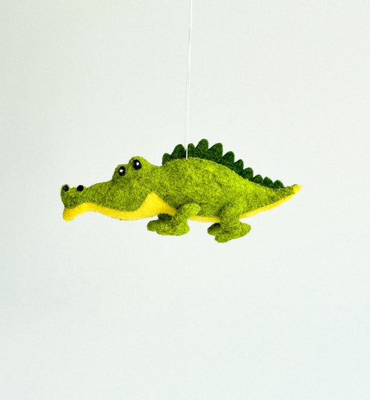 Felt Crocodile Ornament