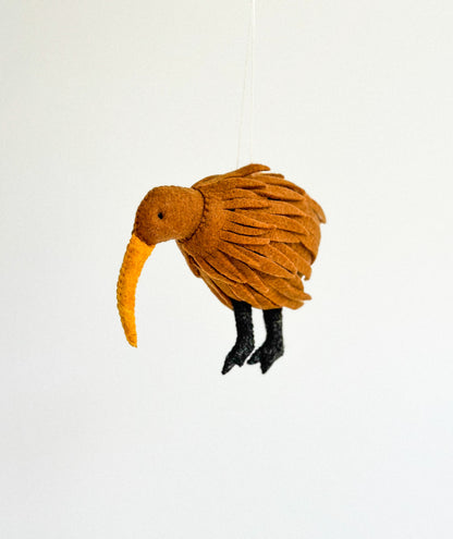Felt Kiwi Apteryx Ornament