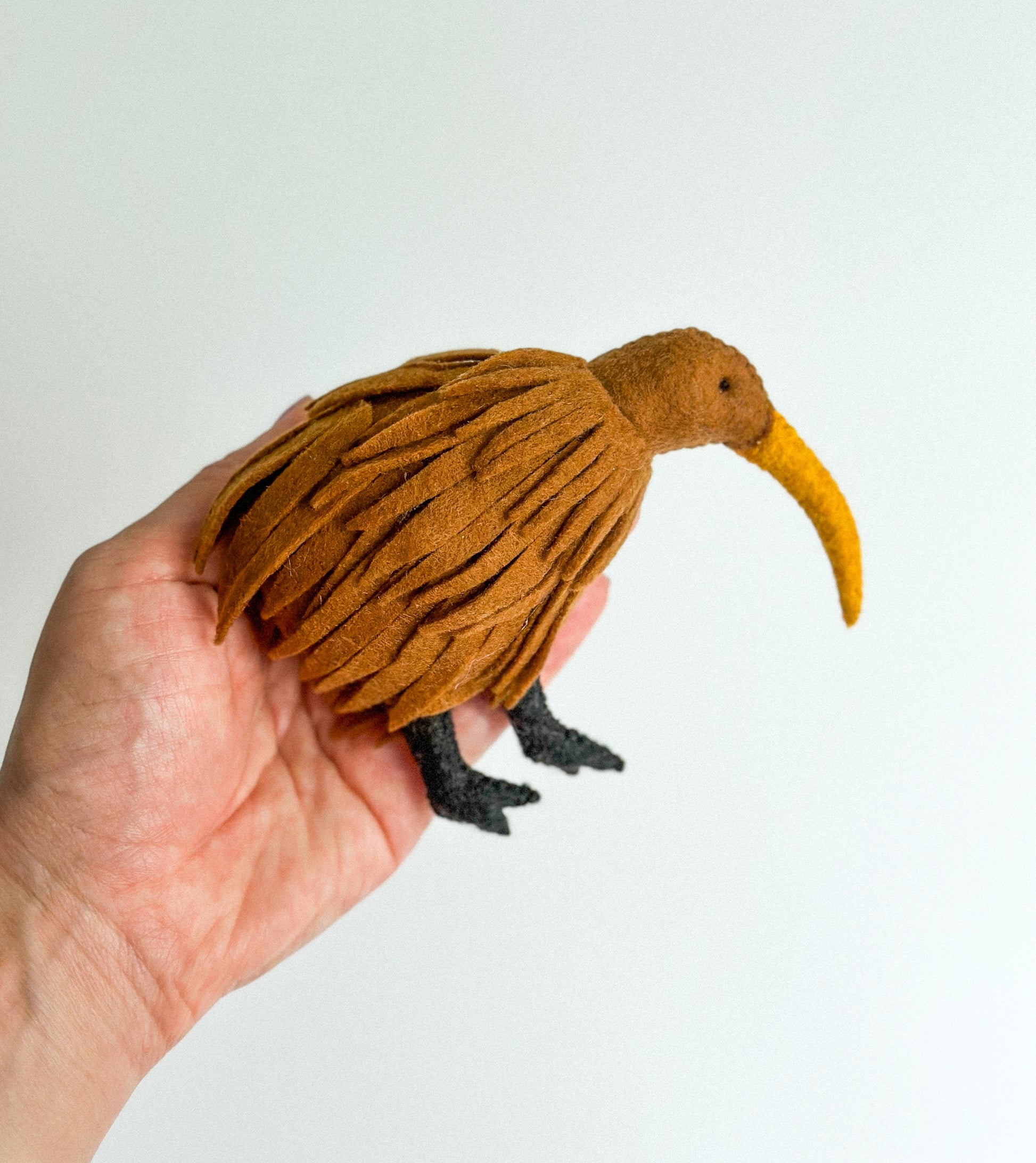 Handcrafted Felt Kiwi Apteryx Ornament