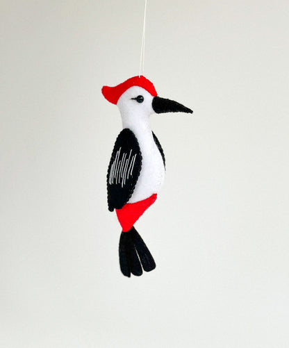 Felt Woodpecker Ornament