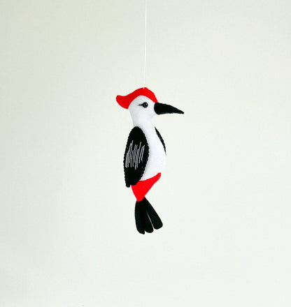 Felt Woodpecker Ornament