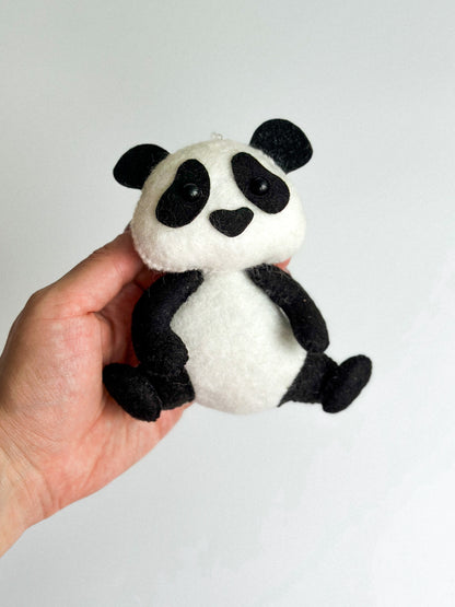 Handcrafted Felt Panda Ornament 