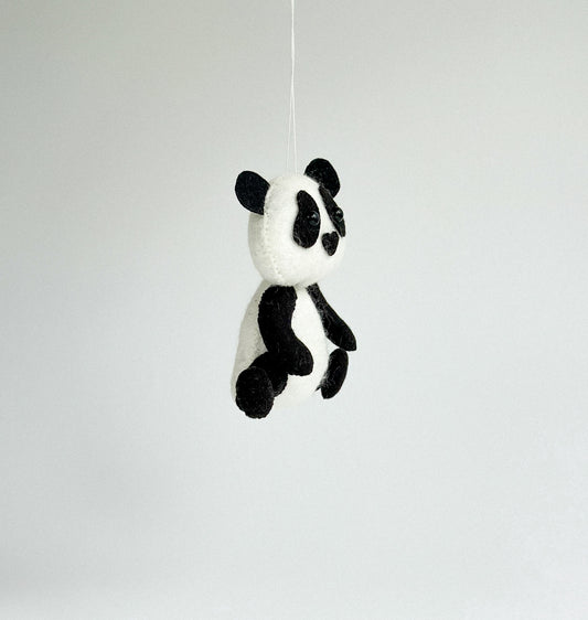 Handcrafted Felt Panda Ornament 