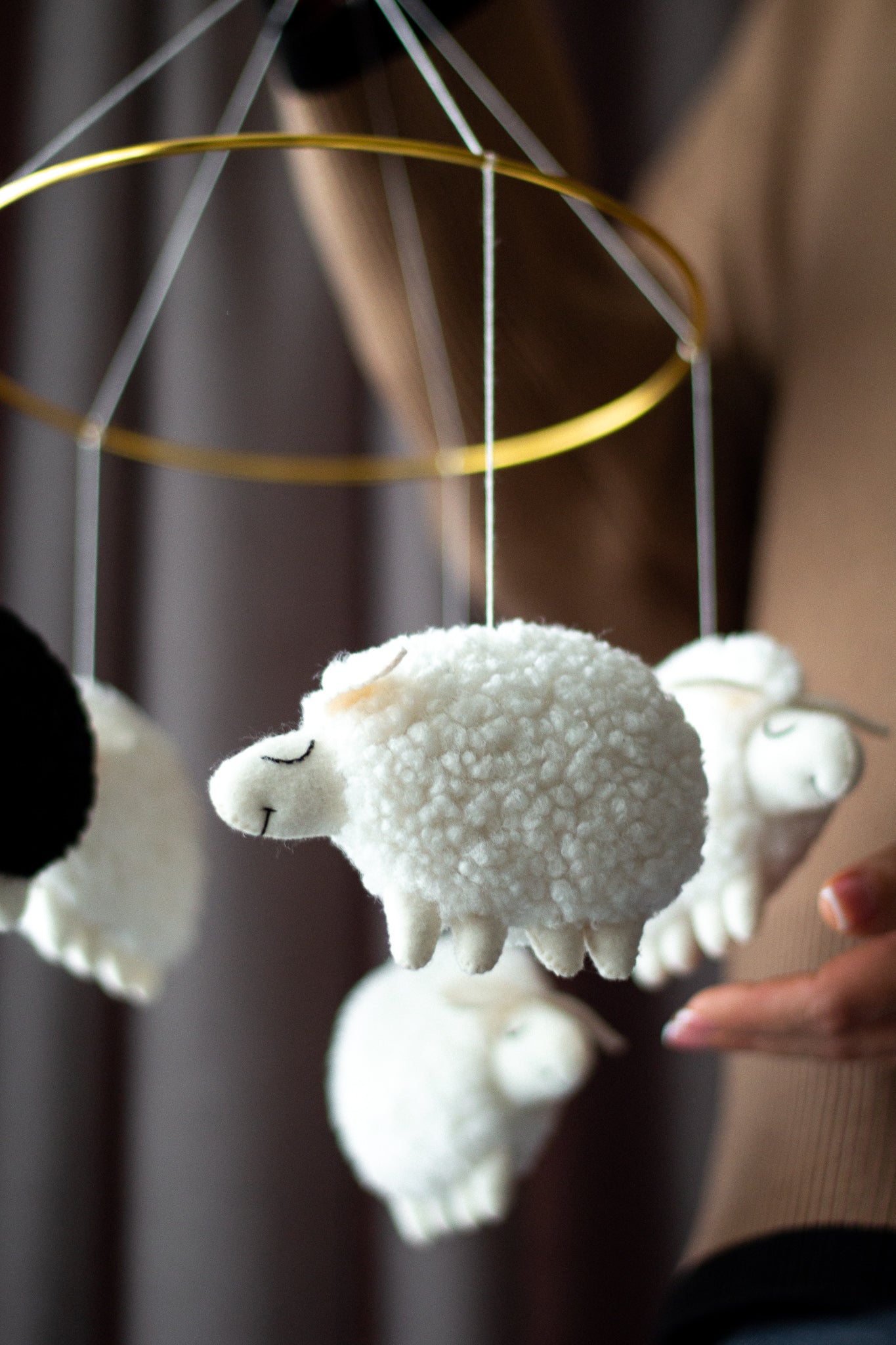 Boucle Sheep Baby Mobile