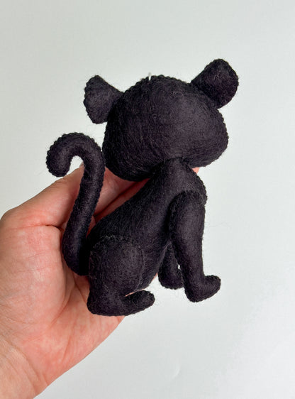 Felt Panther Ornament