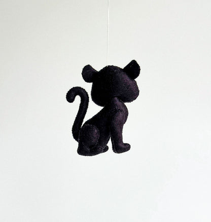 Felt Panther Ornament