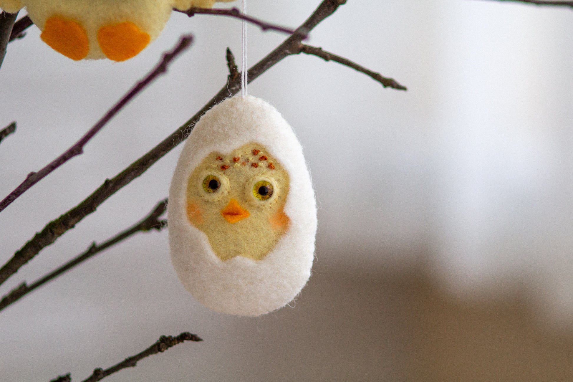 Egg Hatchling Ornament with Adorable Chicks and Fun Details