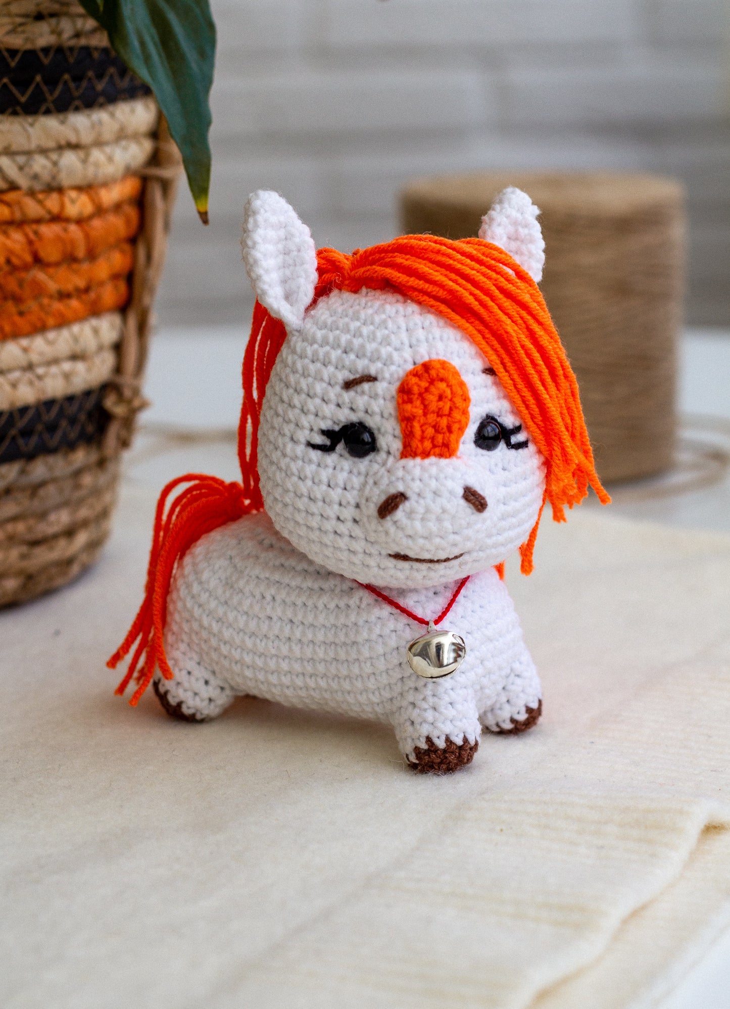 Handmade Crochet unicorn with Bell