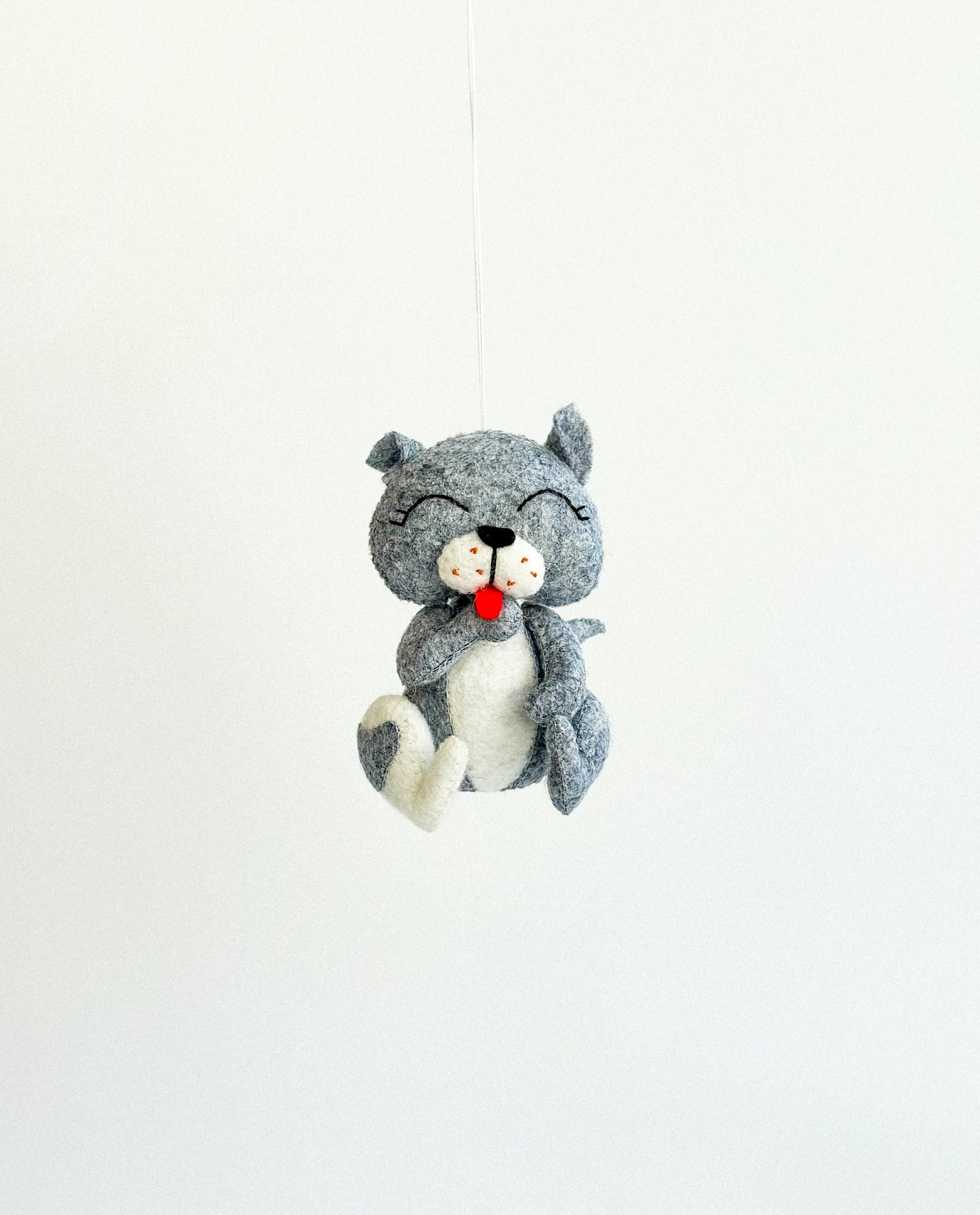 Felted Cat Ornament