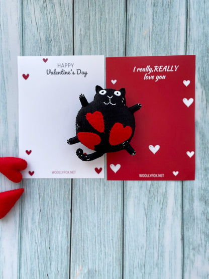 valentines day gift, handmade gift, handmade felt card, Handsewn Felt Gift, galentines card, Gifts for Girlfriend, Card for Husband, Pocket Hug Gift, valentines day card, Romantic card, Valentines gift, Boyfriend card, Personalized Gifts