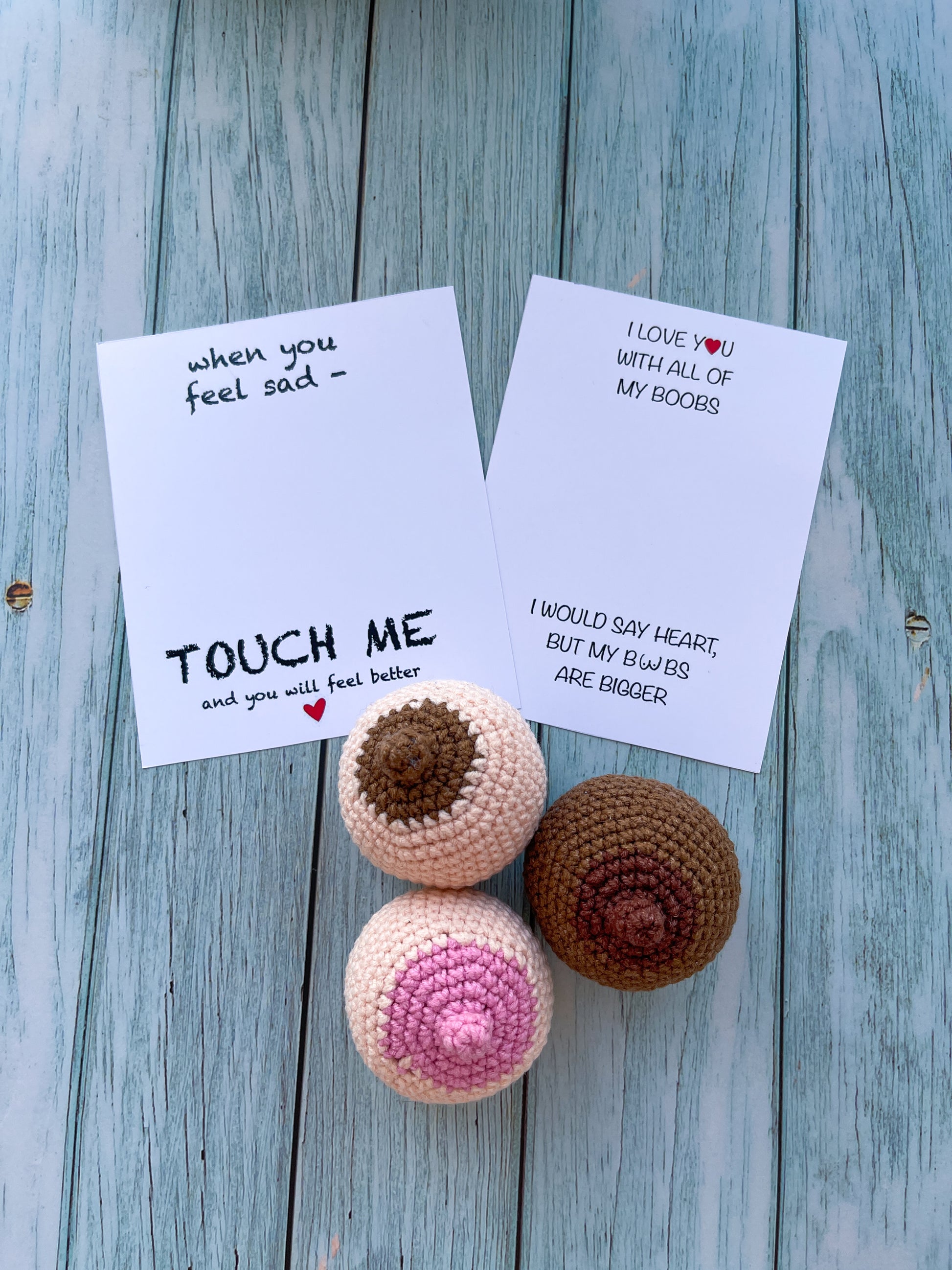 Touch me tits card | Breast Card