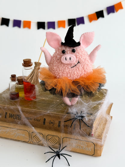 kawaii halloween plushie – handmade pastel goth decor