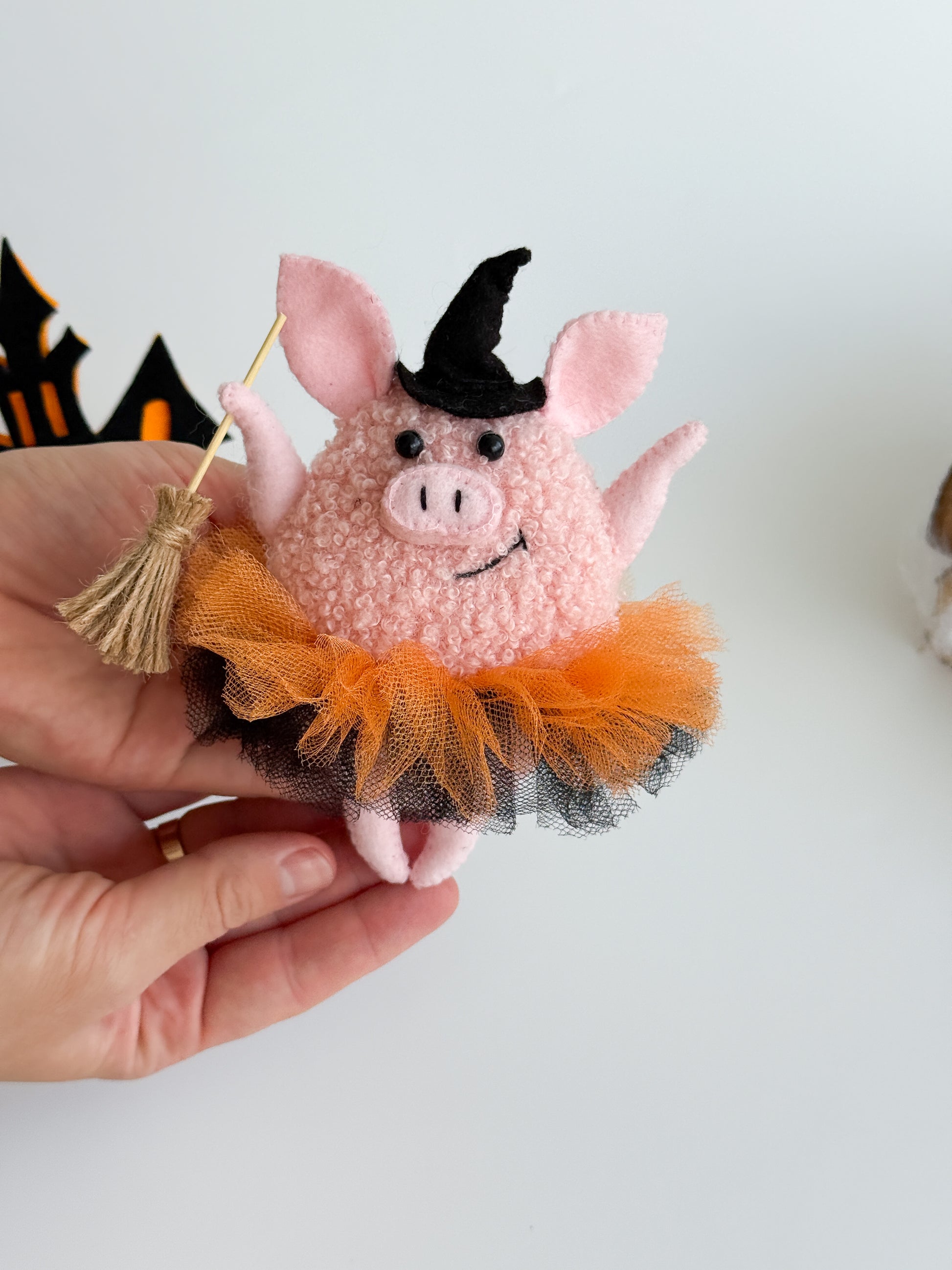  kawaii halloween plushie – handmade pastel goth decor
