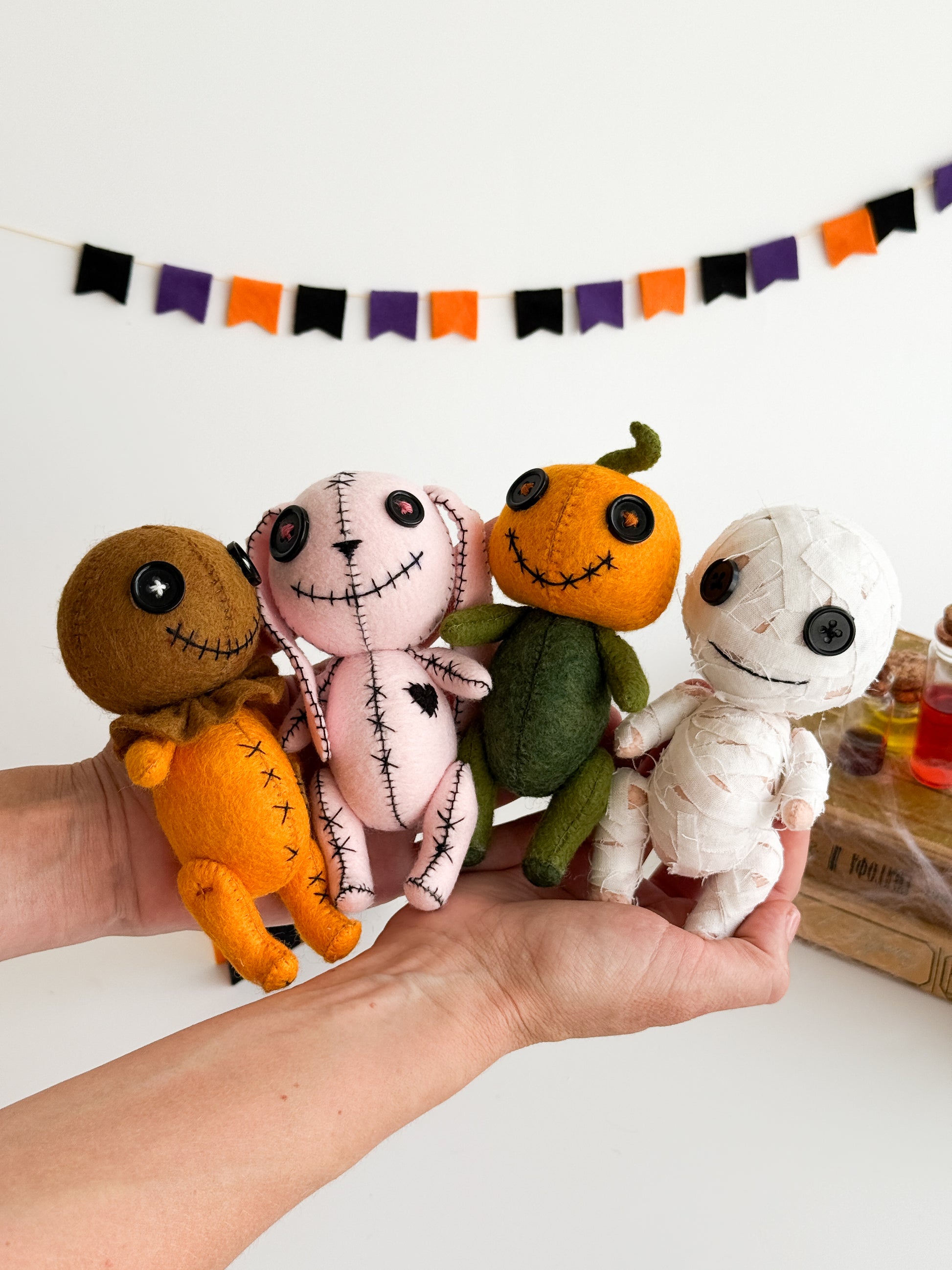 Gothic kawaii plush pumpkin Halloween collectible