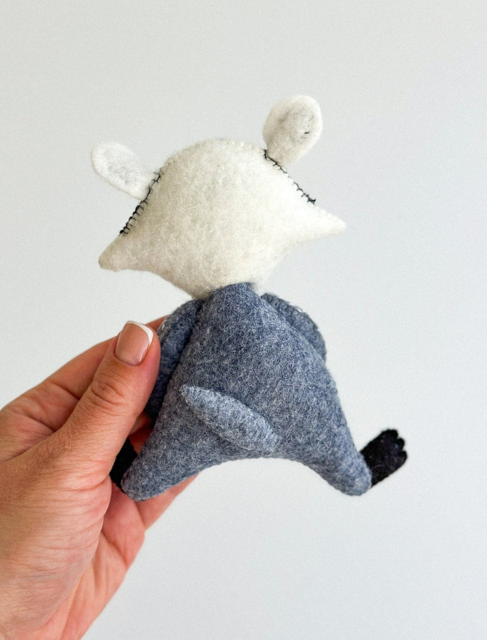 Badger Felt Ornament | Handmade Felt Toy | Woodland Animal Decor - WoollyFox