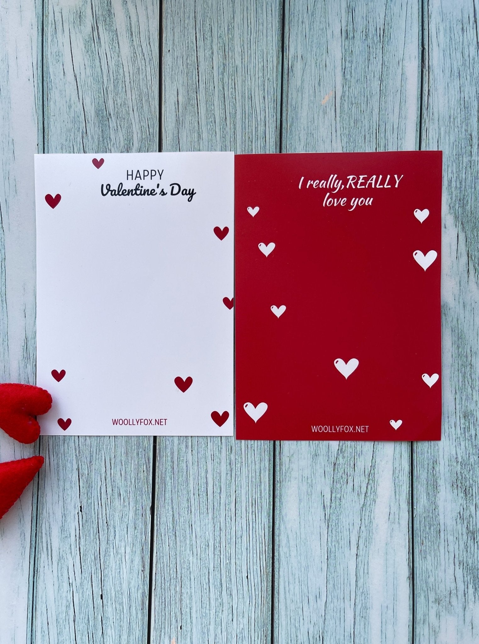 Black Cat Valentine's day card - WoollyFox