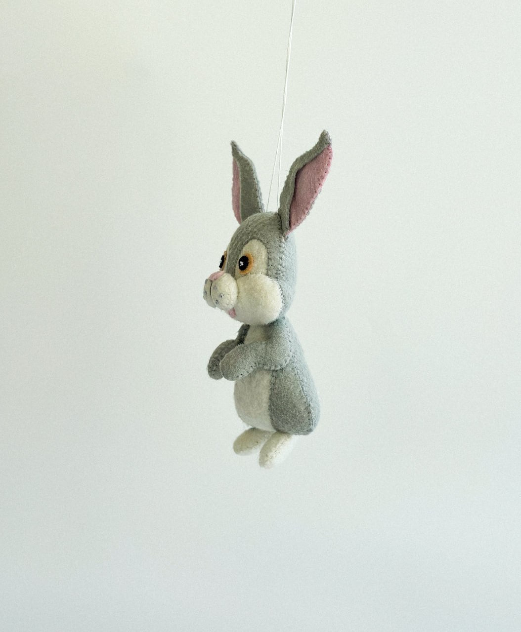 Bunny Felt Ornament | Handmade Felt Toy | Woodland Animal Decor - WoollyFox