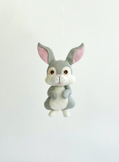 Bunny Felt Ornament | Handmade Felt Toy | Woodland Animal Decor - WoollyFox