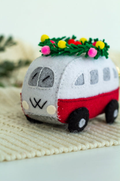 Bus Christmas Ornament Toy - WoollyFox