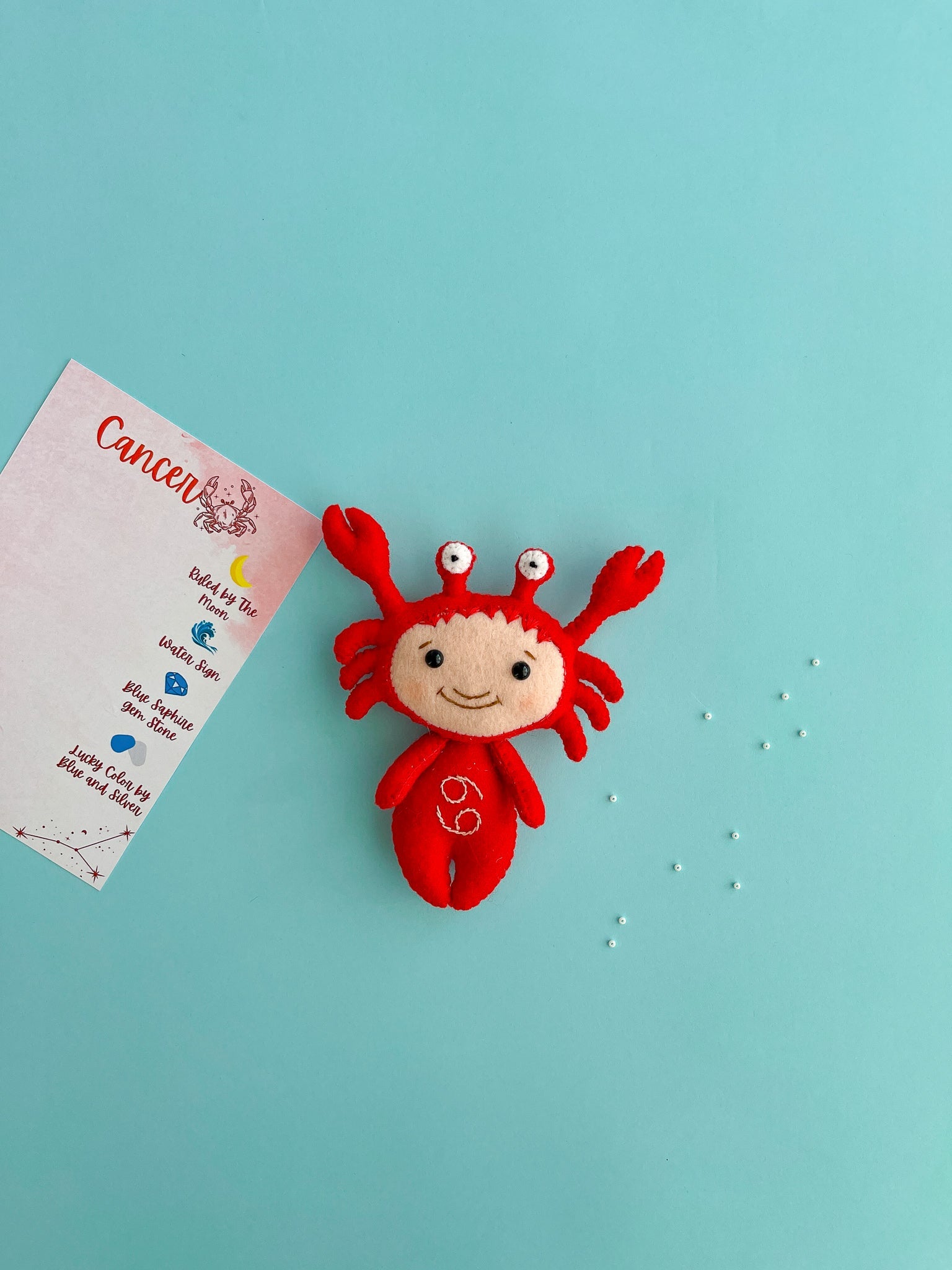 Cancer Zodiac Felt Doll - WoollyFox