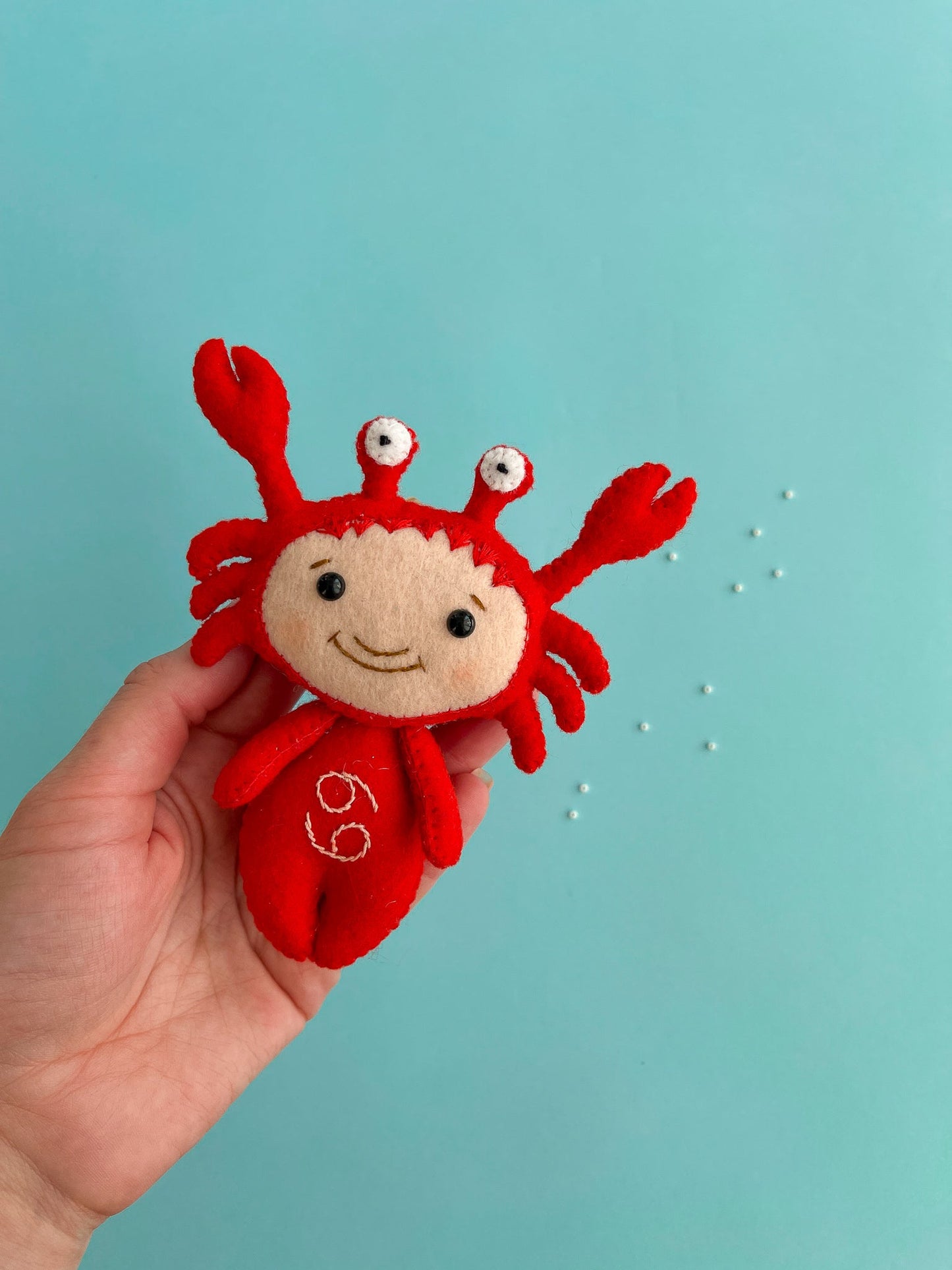 Cancer Zodiac Felt Doll - WoollyFox