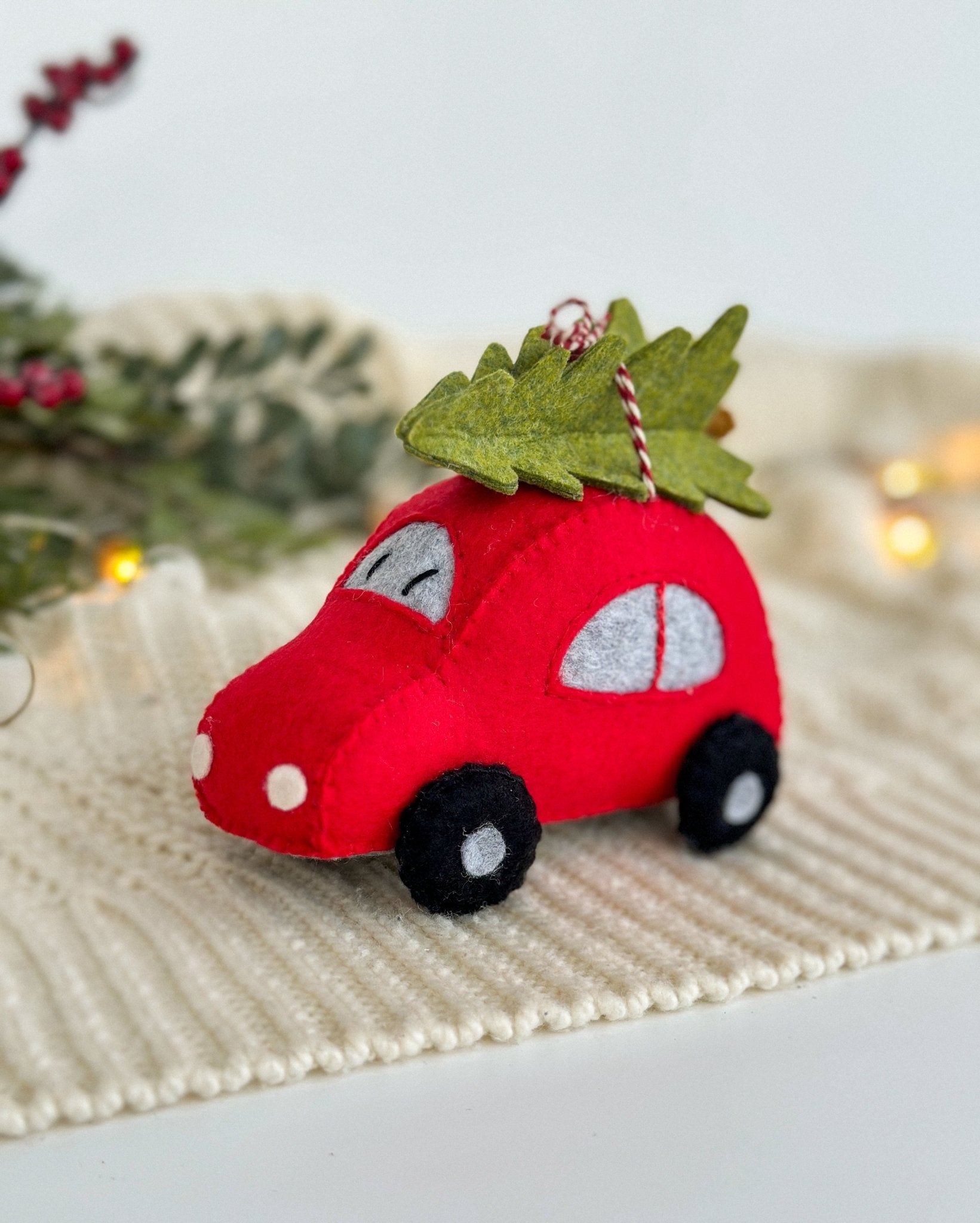 Car Christmas Ornament Felt - WoollyFox