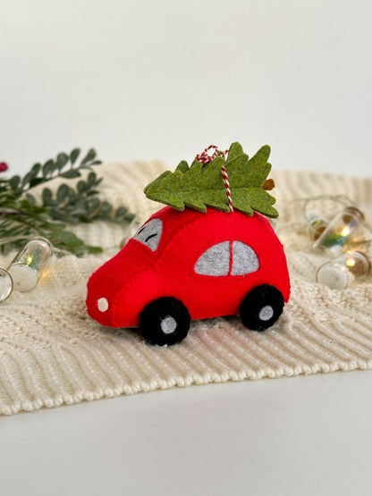 Car Christmas Ornament Felt - WoollyFox