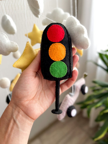 Cars Nursery Mobile – Handmade Felt Crib Mobile for Baby Boys - WoollyFox
