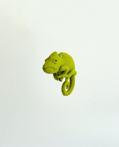 Chameleon Felt Ornament | Handmade Felt Toy | Jungle Animal Decor - WoollyFox