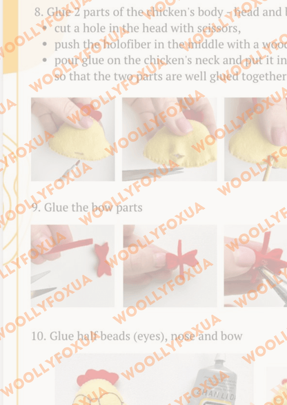 Chicken and Cuckoo Pattern PDF - WoollyFox