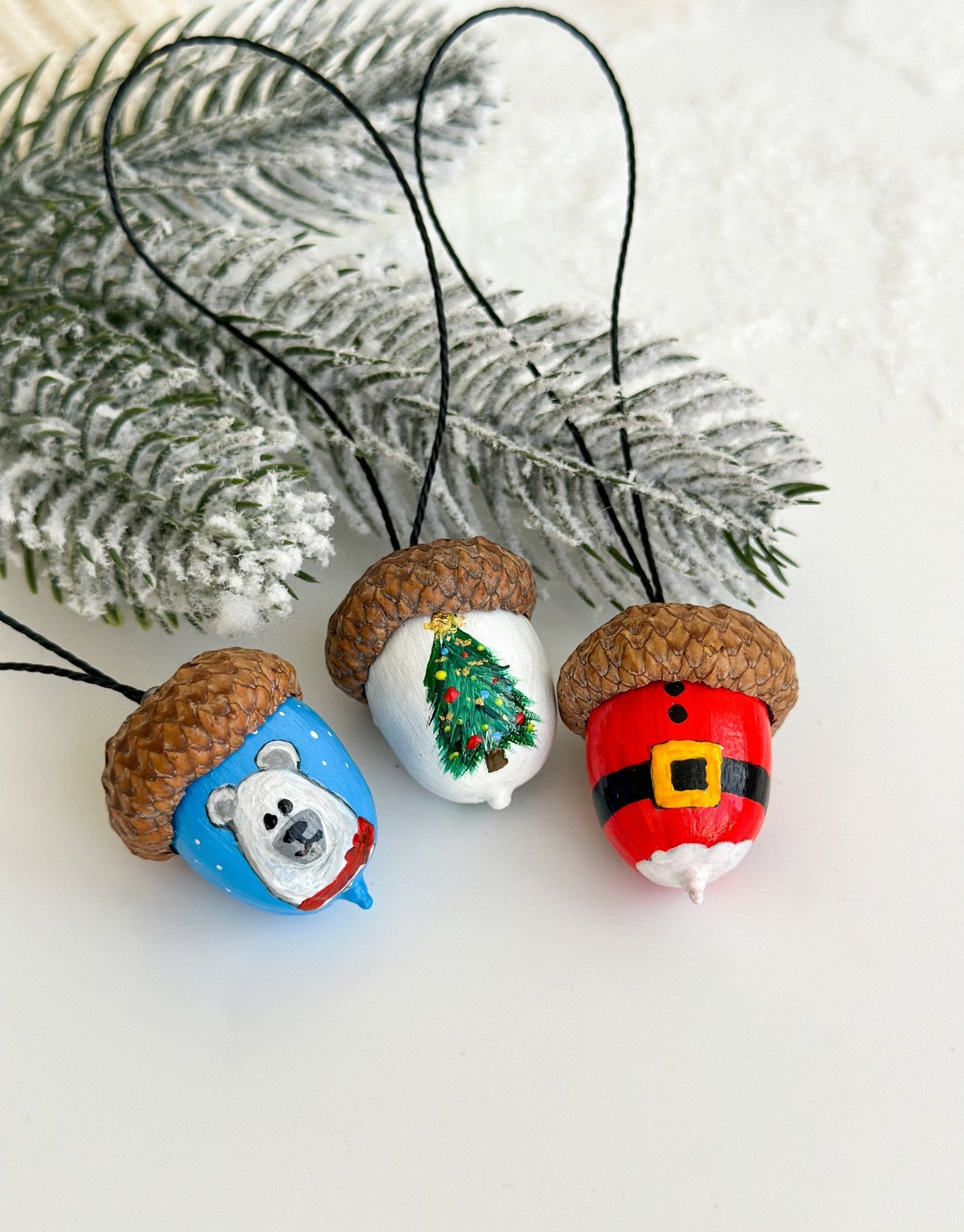 Christmas Acorn Decorations Set - WoollyFox