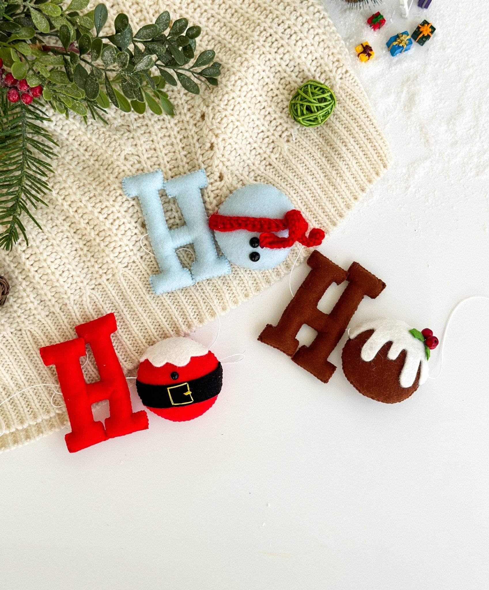 Christmas Garland Ho - Ho - WoollyFox