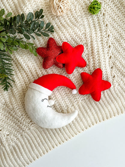 Christmas Ornaments Moon And Stars - WoollyFox