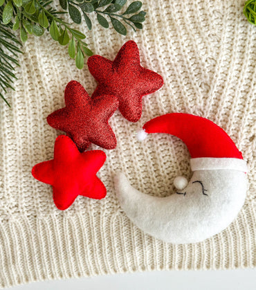 Christmas Ornaments Moon And Stars - WoollyFox