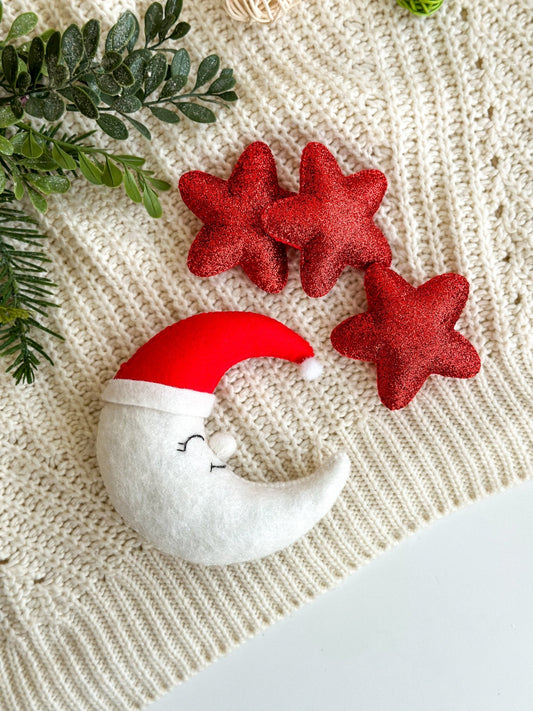 Christmas Ornaments Moon And Stars - WoollyFox